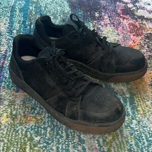 Keen Men's Black and Brown Low-Profile Steel Toe Sneakers